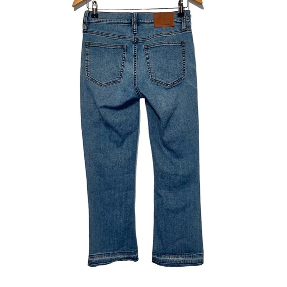 J. CREW Billie Demi Boot Crop Raw Hem Exposed Button Fly Medium Wash Jean - Picture 4 of 10